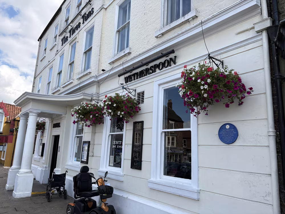 The Three Tuns, now a Wetherspoon, on Market Place