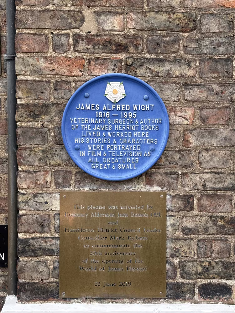 The earlier James Herriot plaque at the Kirkgate museum