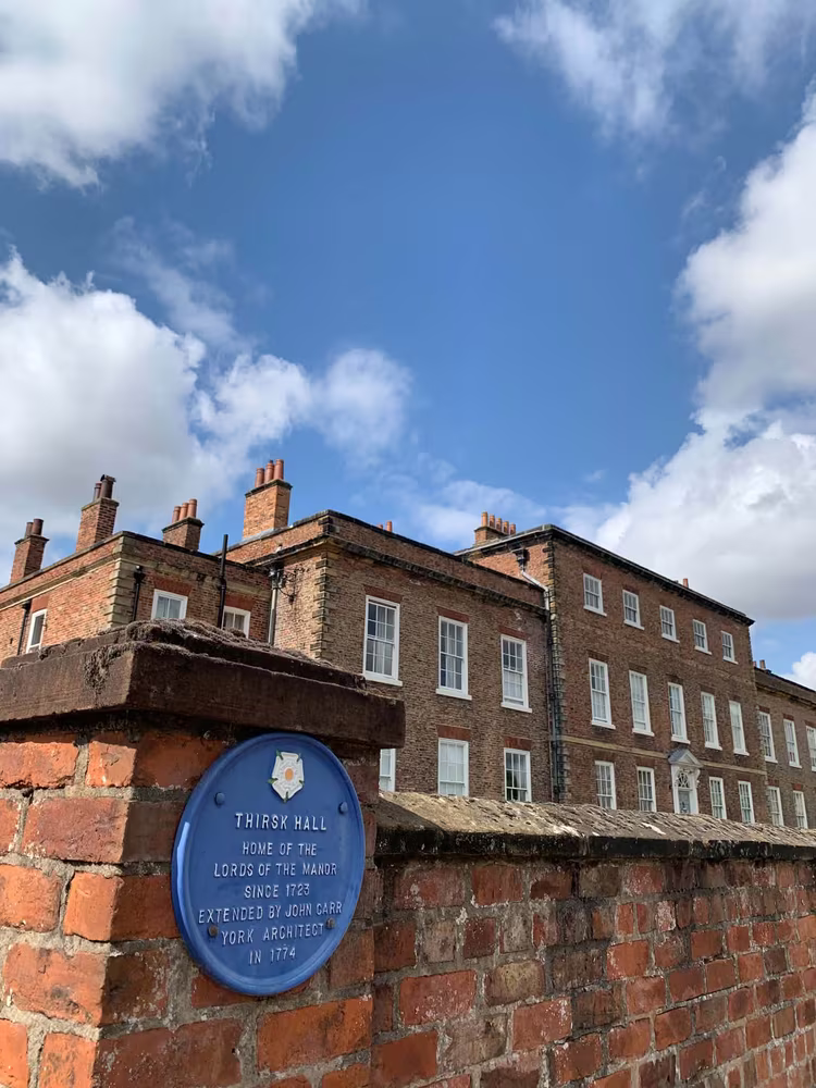 The Thirsk Hall blue plaque