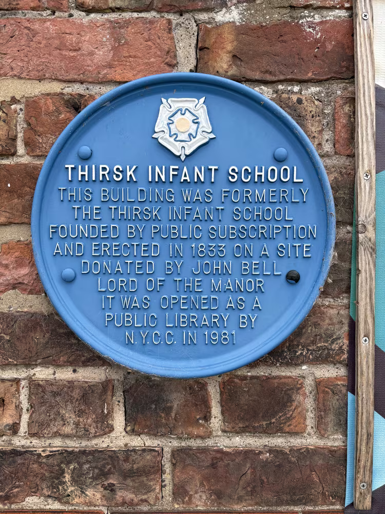 The Thirsk Infant School blue plaque