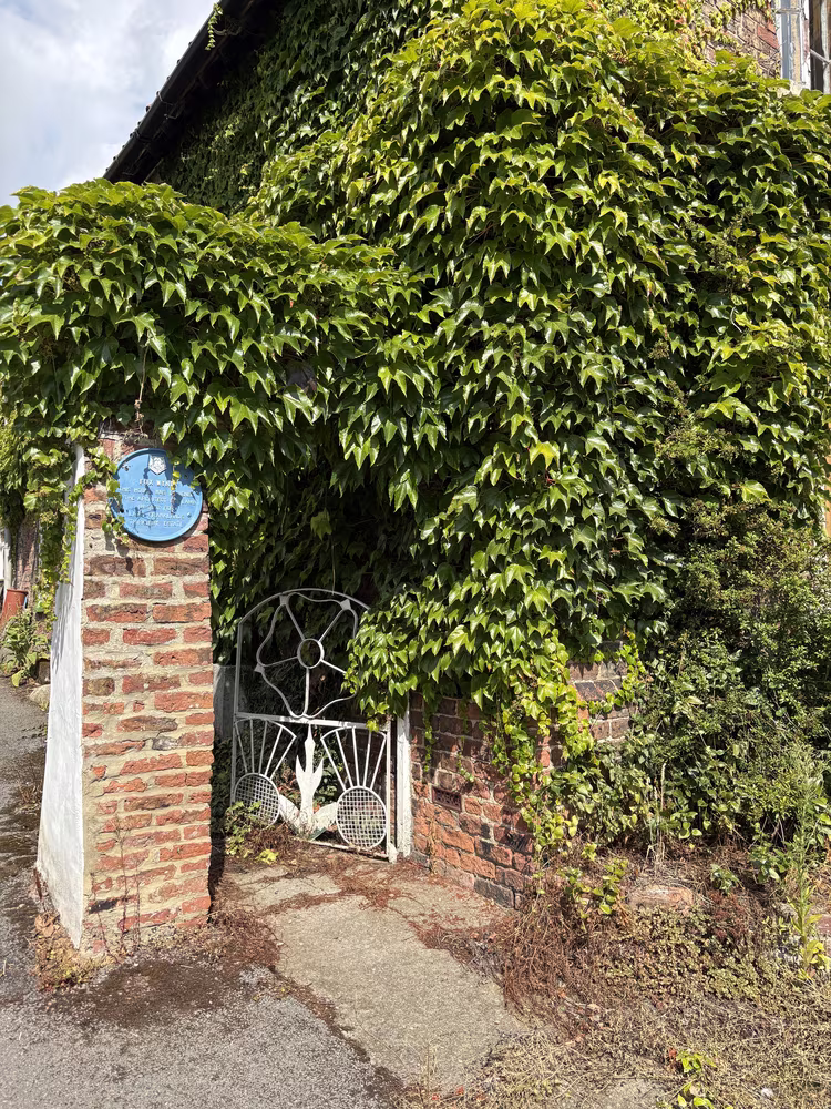 The ivy-covered gate at Fox Wynd, Ingramgate