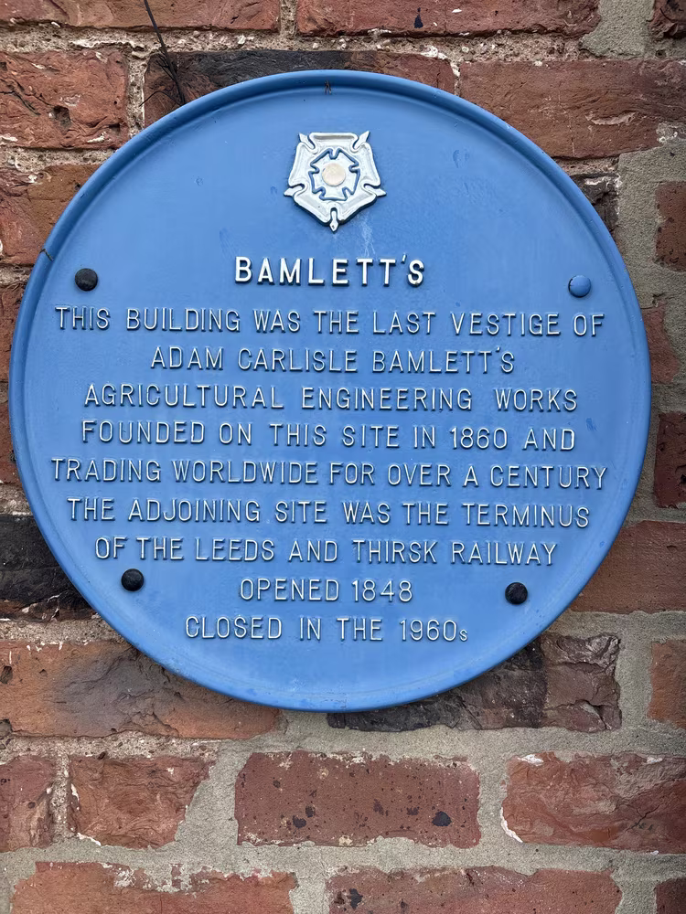 The Bamlett's blue plaque