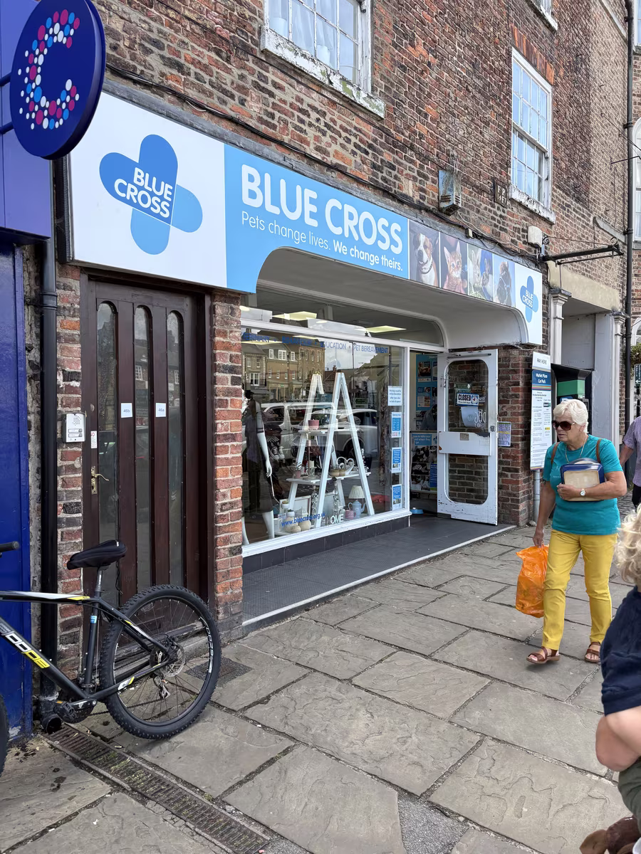 The Blue Cross shop at 46 Market Place